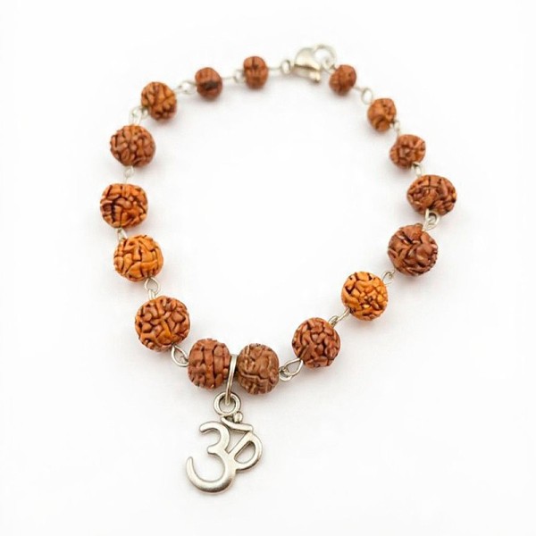 Pulsera Rudraksha con Dije OM