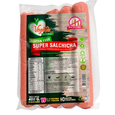 Super Salchicha Vegana, Carnes Vegetariana Vegana, Proteína Vegetal, Carnes Veganas, Mundo Ecovital